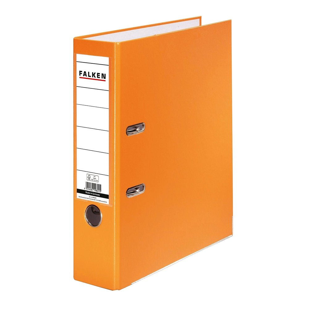 Biblioraft Falken plastifiat, 80 mm, portocaliu Biblioraft Falken plastifiat, 80 mm, portocaliu